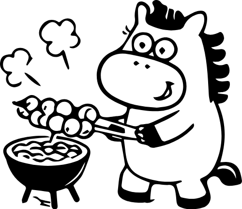 Con ngựa, nướng bánh