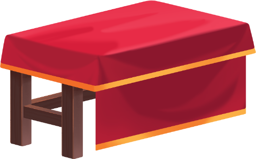 Cái bàn, khăn trải bàn, màu đỏ, viền vàng, nội thất, trang trọng, bàn gỗ, table, tablecloth, red, gold border, furniture, formal, wooden table