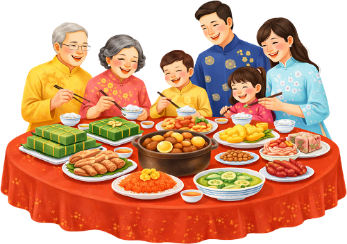 Gia đình, sum vầy, ăn tết 6