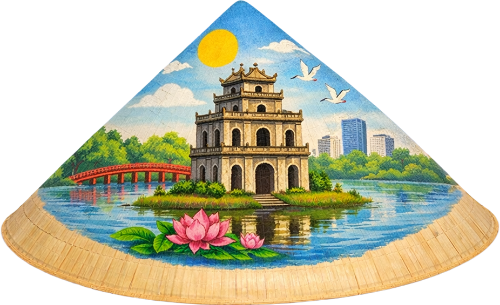 Nón lá, vẽ nón