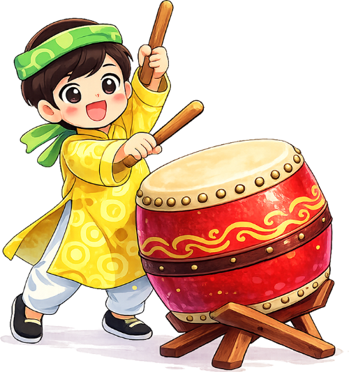 Đánh trống, cậu bé