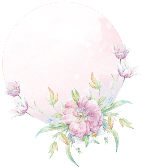 Hoa lá, màu nước