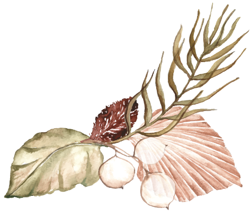 Hoa màu nước, hoa lá 2