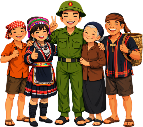 Chiến sĩ, nhân dân, vui vẻ 2