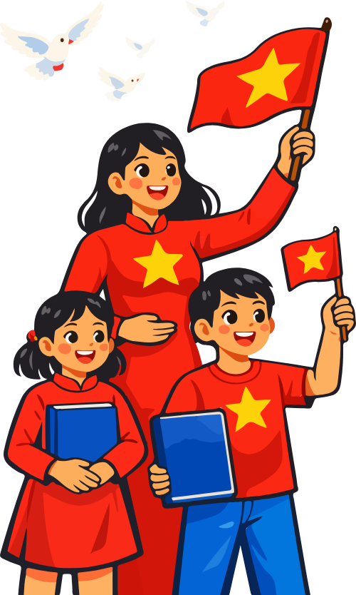 Cô giáo, học sinh, vui vẻ