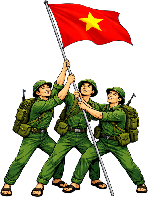 Chiến sĩ, vui vẻ