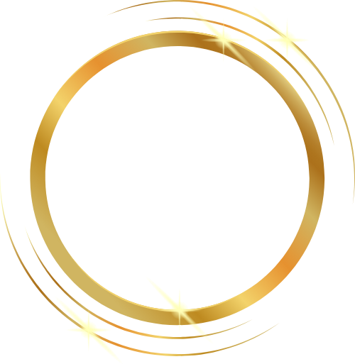 Khung tròn, golden 1