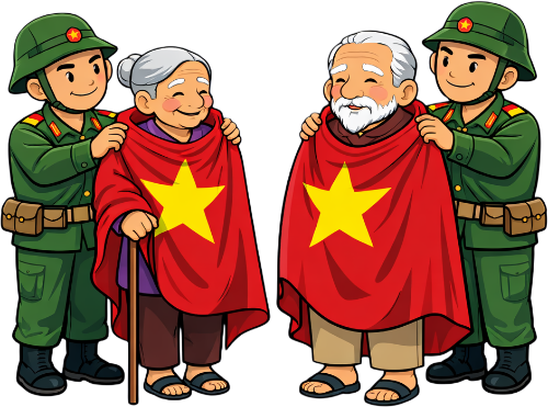 Chiến sĩ, chăm sóc người già 3