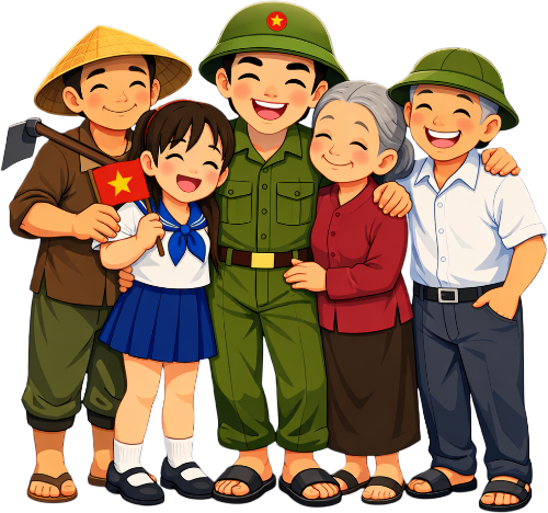 Chiến sĩ, nhân dân, vui vẻ 1