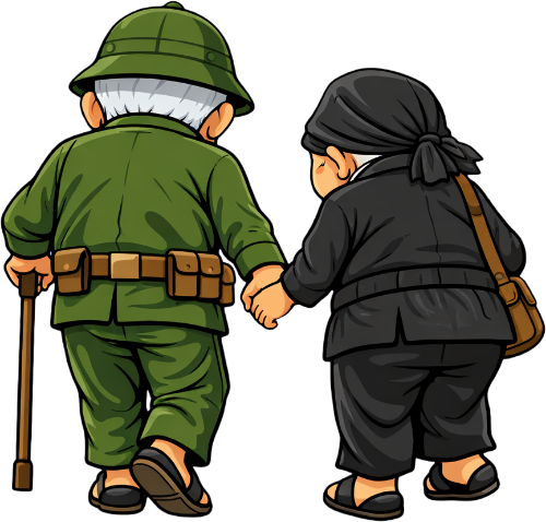 Ông cụ, bà cụ, cựu binh, vui vẻ 2