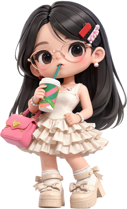 Cô gái, chibi, 3d