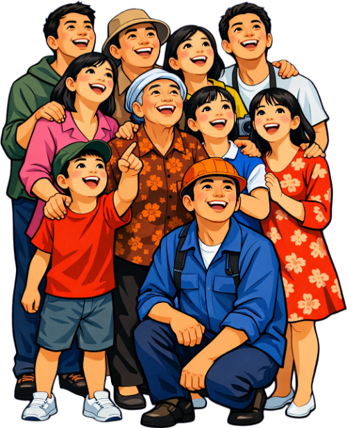 Nhân dân, vui vẻ