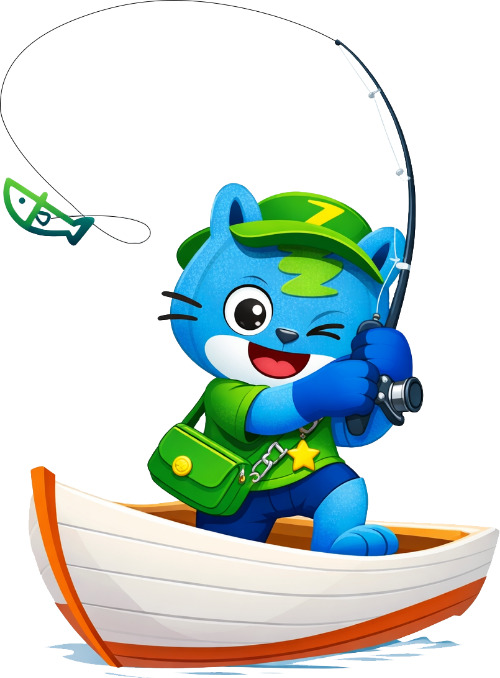Mèo, câu cá