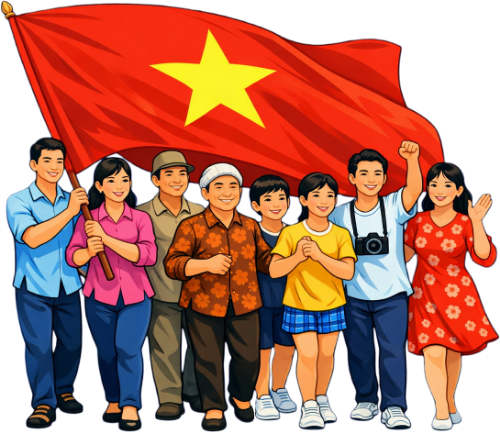 Nhân dân, vui vẻ