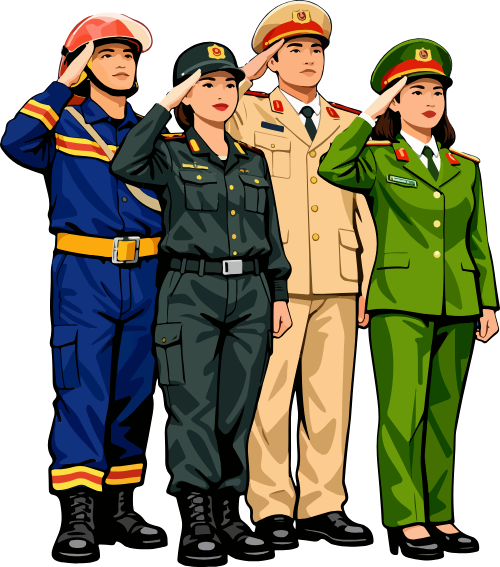 Chiến sĩ, đứng nghiêm