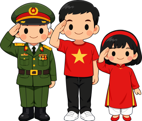 Gia đình, đứng nghiêm