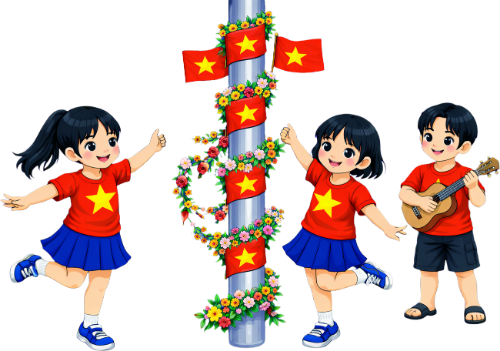 Cậu bé, cô bé, nhảy múa