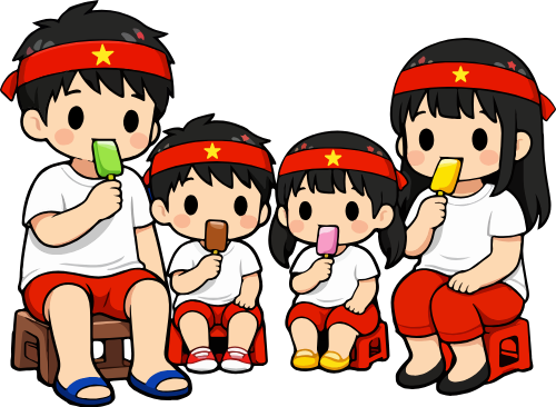Gia đình, ăn kem