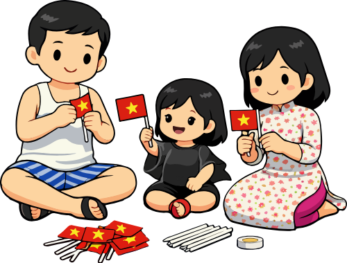 Gia đình, làm cờ