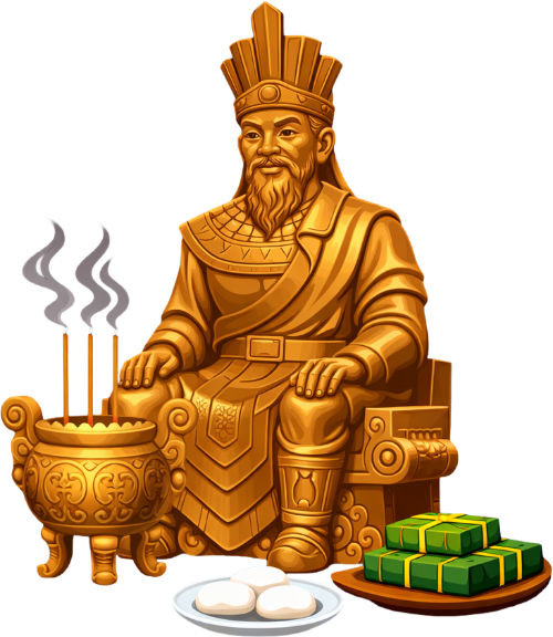 Tượng vua hùng, cúng lễ 1