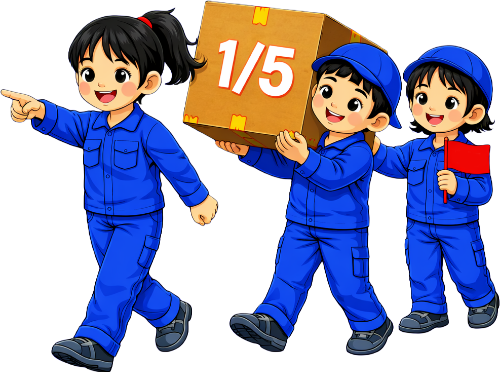 Cậu bé, cô bé, vác đồ