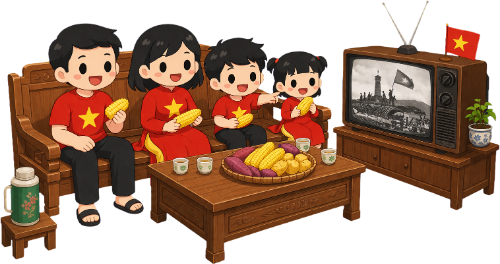 Gia đình, xem ti vi