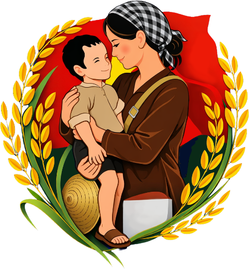 Người mẹ, bồng con