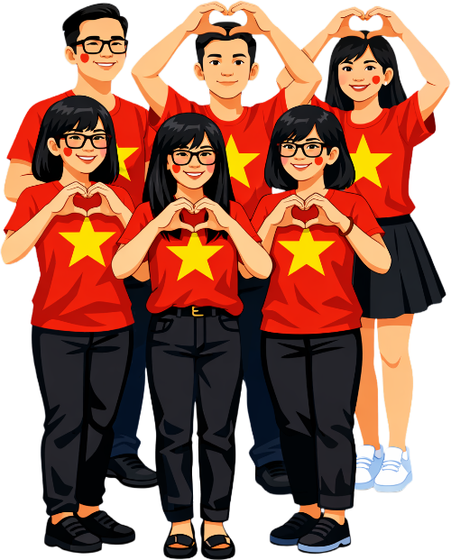 Chàng trai, cô gái, vui vẻ
