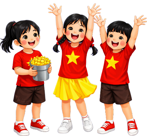 Cô bé, cậu bé, vui vẻ