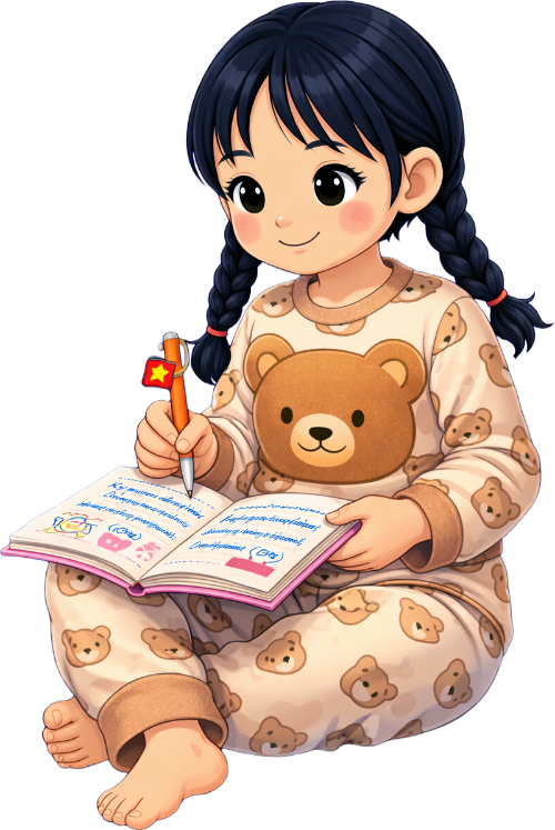Cô bé, viết nhật ký