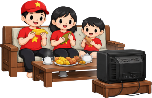 Gia đình, xem ti vi