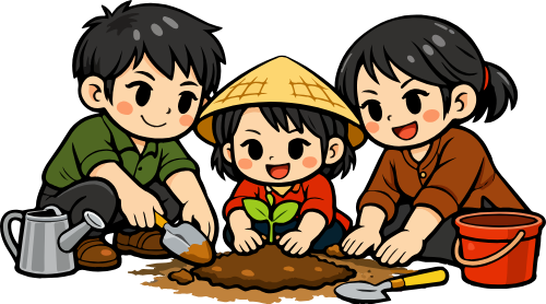 Gia đình, trồng cây