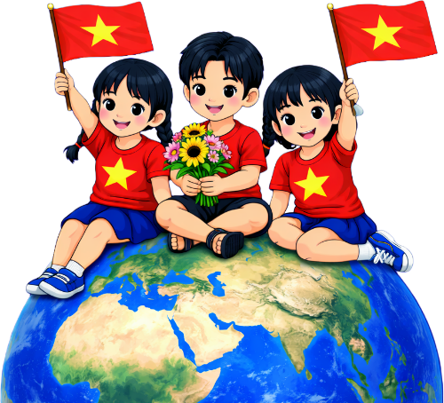 Cậu bé, cô bé, vui vẻ