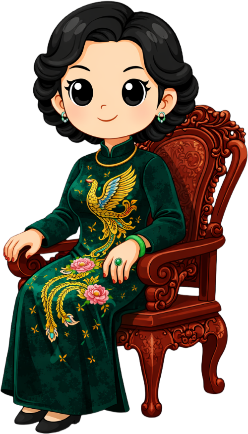 Mẹ, ngồi trên ghế