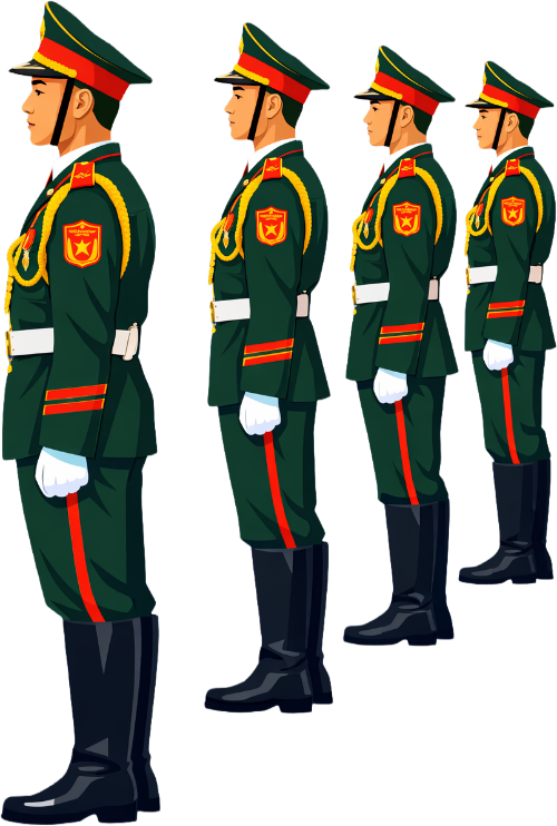Chiến sĩ, đứng nghiêm