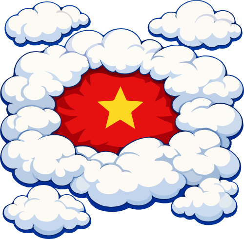 Lá cờ, đám mây