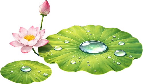 Hoa sen, đọng sương