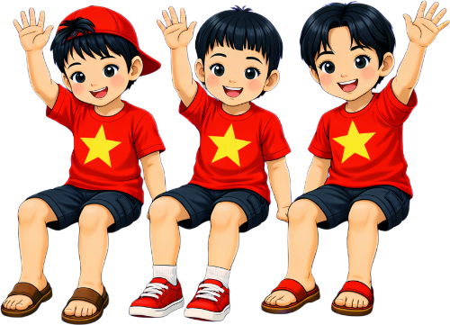 Cậu bé, vẫy chào