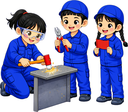 Cậu bé, cô bé, gia công 6