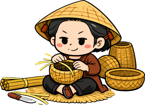 bà cô, đan tre