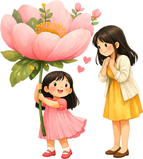 Mẹ, em bé, vui vẻ