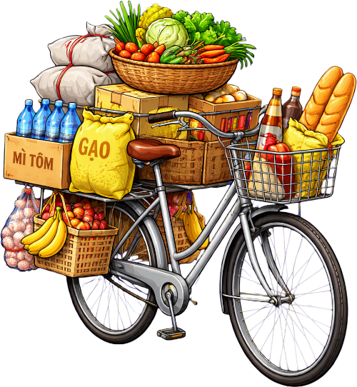 Xe đạp, chở đồ