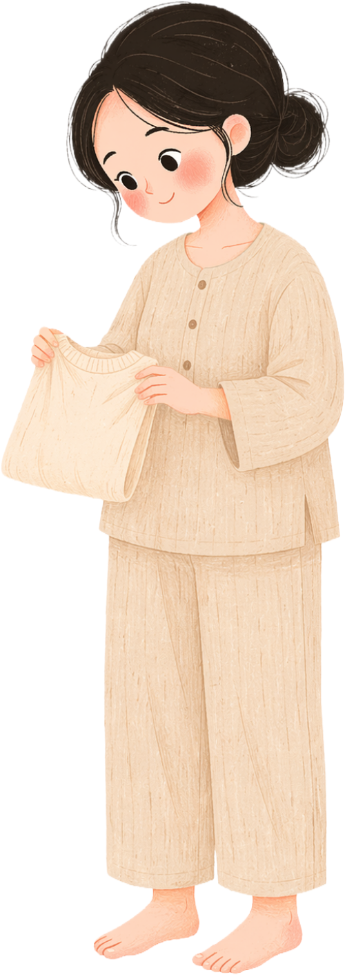 Mẹ, xếp quần áo