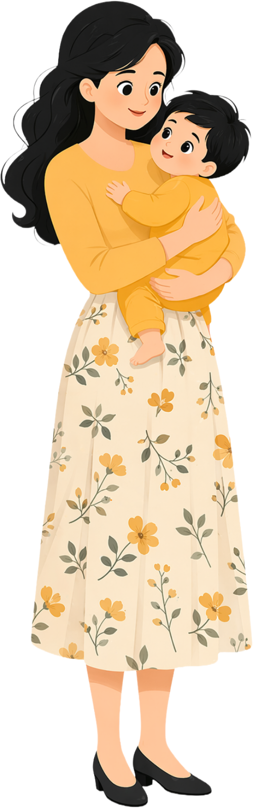 Mẹ, bồng con