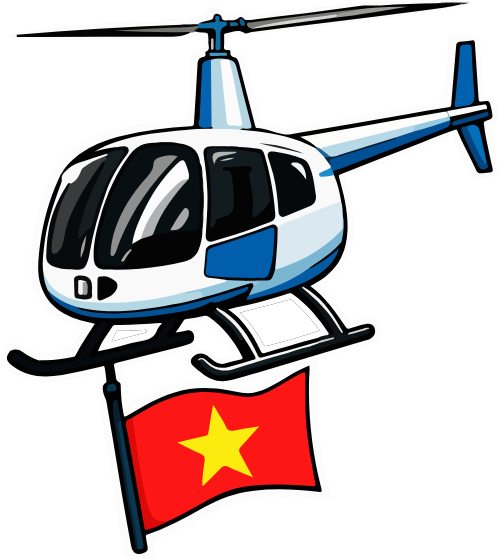 Trực thăng, kéo cờ