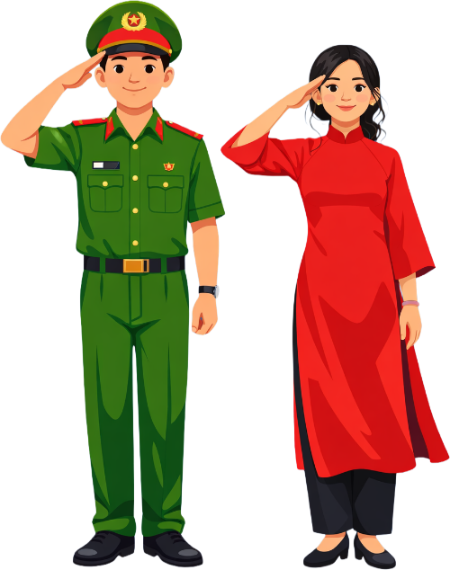 Chiến sĩ, cô gái 1