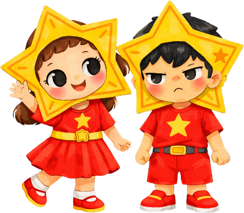 Cậu bé, cô bé, vui vẻ