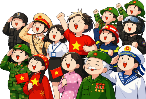 Nhân dân, vui vẻ
