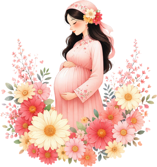 Mẹ, hoa, vui vẻ 2