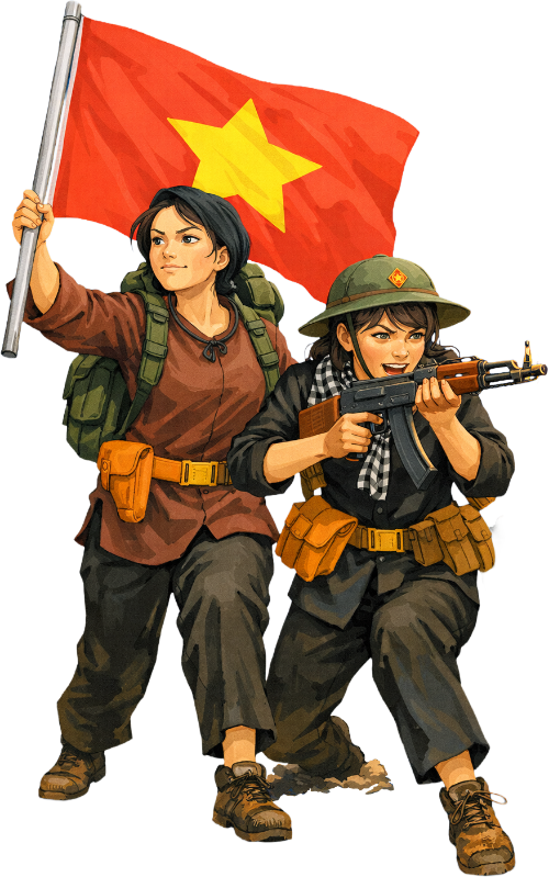 Nữ chiến sĩ, chiến đấu